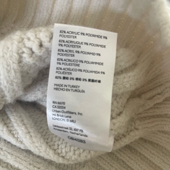 Anthropologie Cream Cable Knit Cardigan Sweater - Picture 2 of 3